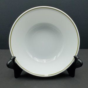 Corelle Medium Vegetable Serving Bowl White Bowl Olive Green Band Trim